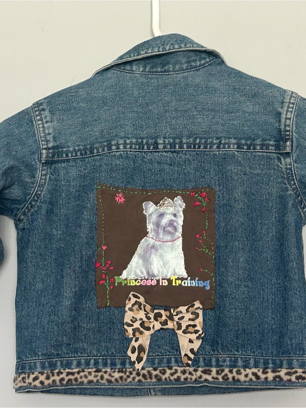 Denim jacket yorkie girl 24 months